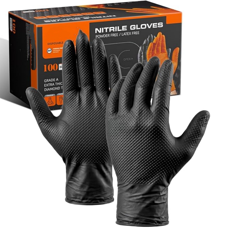 Rubber Glove Cleaning - 8 Mil Heavy Duty Industrial Orange