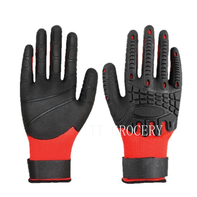 Work Glove Impact - TPE Anti-Collision Impact-Resistant Gloves Heavy Industry