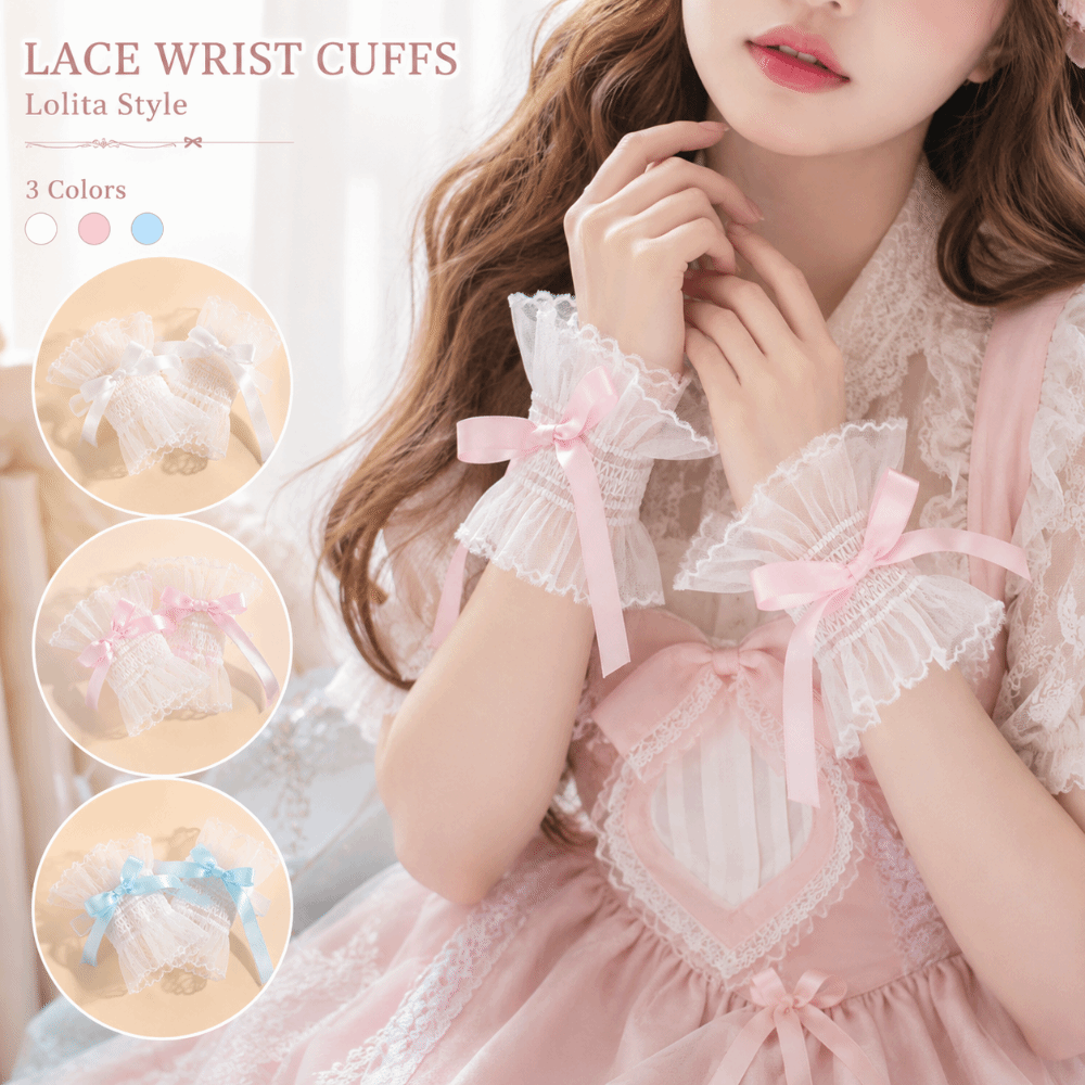Fingerless Glove Knit - Universal Pleated Ruched Detachable Cuffs Y2K