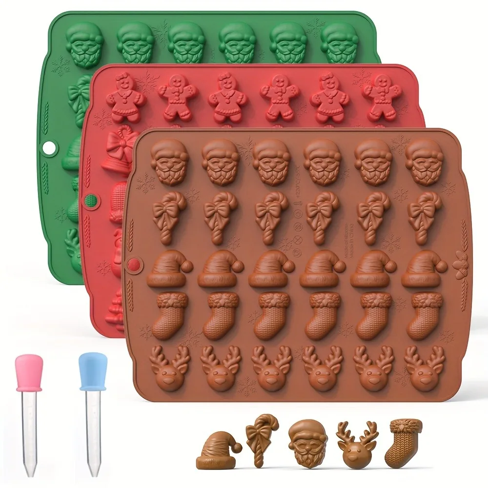 Oven Mitt Silicone - Christmas Silicone Chocolate Mold Gingerbread Man