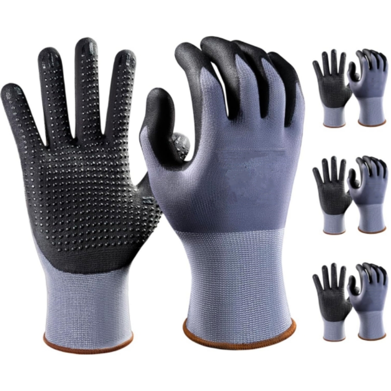 Nitrile Mechanic Glove - Micro-Foam Safety Work Gloves Nylon Nitrile
