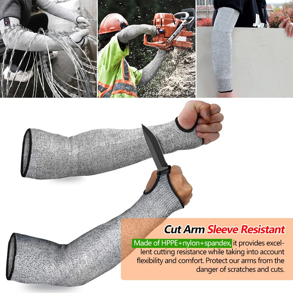 Cut Resistant Glove - Safety Arm Sleeve Work Arm Wrist