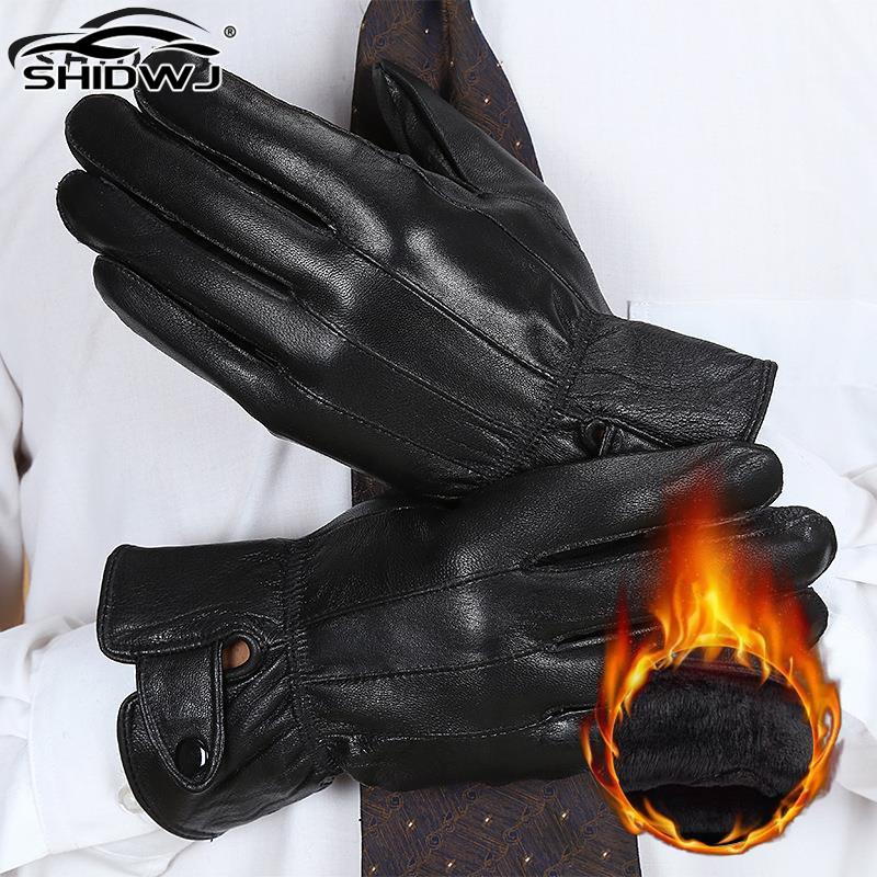 1pair Men's PU Leather Winter  - Leather Driving Glove 评论和价格