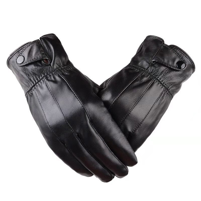 1pair Men's PU Leather Winter  - Leather Driving Glove 评论和价格