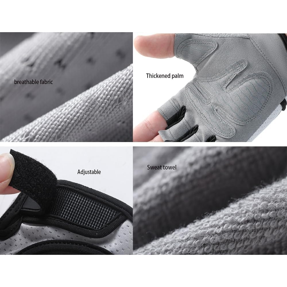 Fingerless Workout Gloves for  - Cycling Glove Padded 评论和价格