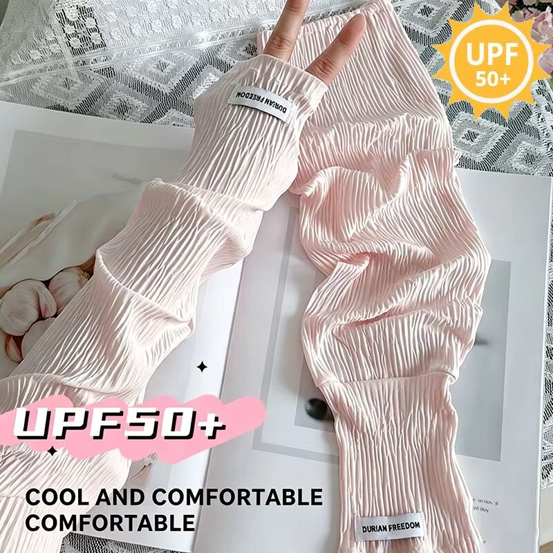 Summer Loose Ice Silk Uv Prote - Fingerless Glove Knit 评论和价格