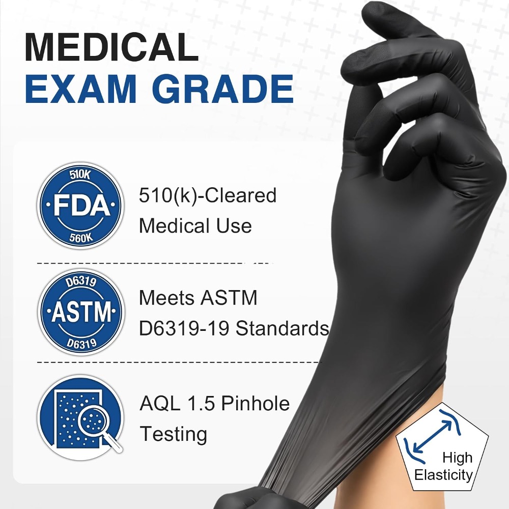 Disposable Black Nitrile Glove - Exam Glove Nitrile 评论和价格