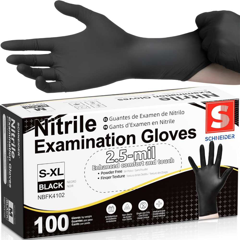 Disposable Black Nitrile Glove - Exam Glove Nitrile 评论和价格