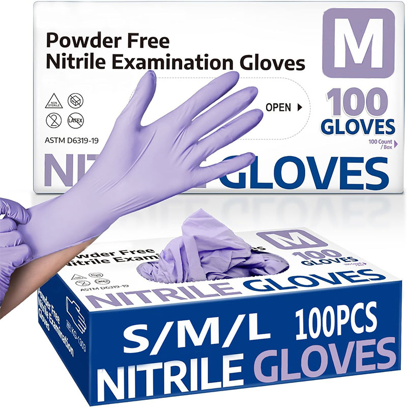 10/20/50/100PCS Purple Disposa - Nitrile Mechanic Glove 评论和价格