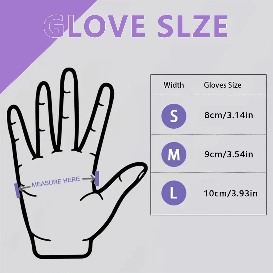 10/20/50/100PCS Purple Disposa - Nitrile Mechanic Glove 评论和价格