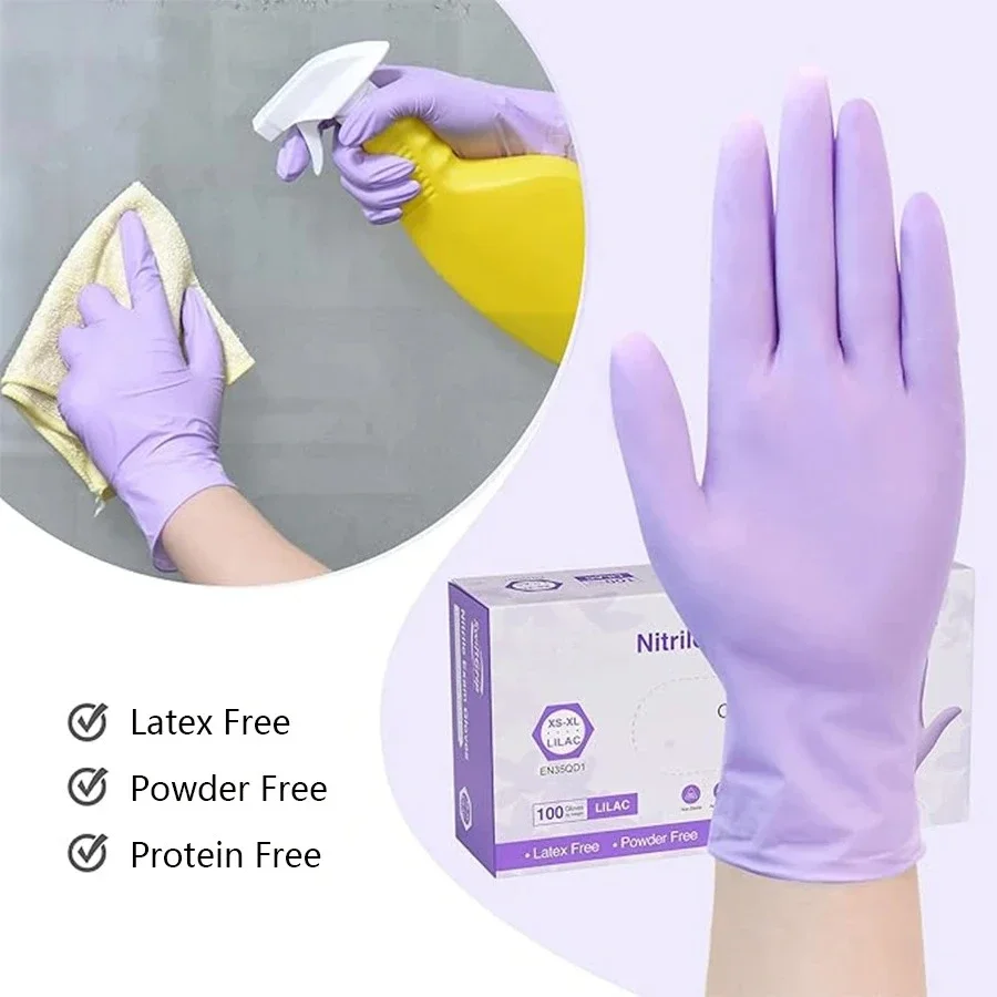 10/20/50/100PCS Purple Disposa - Nitrile Mechanic Glove 评论和价格