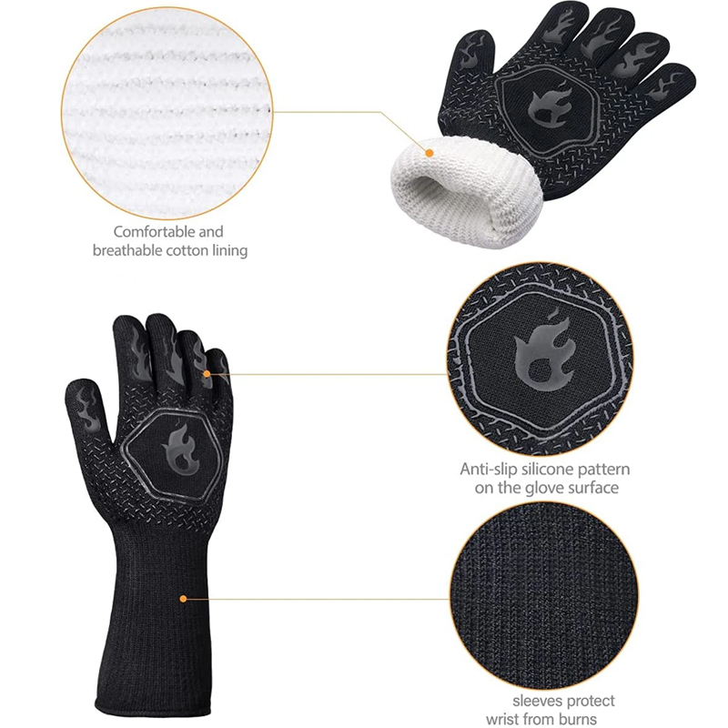 1 Pair Oven Gloves, Oven Mitts - Heat Resistant Glove 评论和价格
