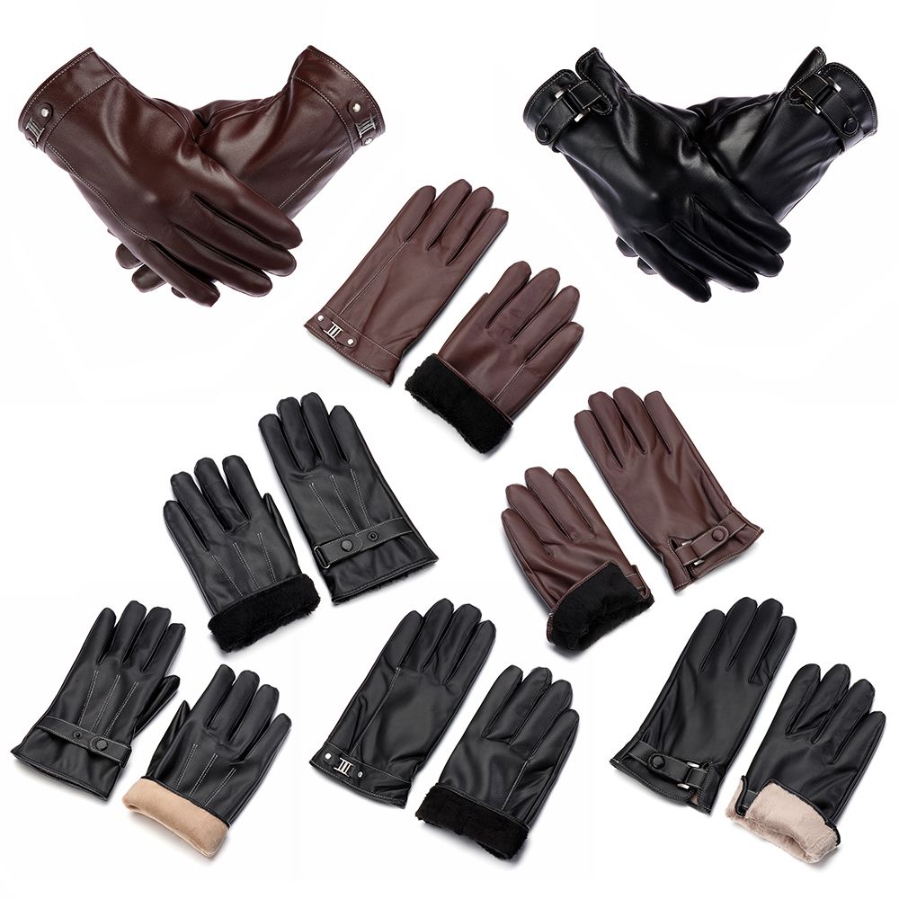 Men's Fleece Thermal Leather G - Leather Driving Glove 评论和价格