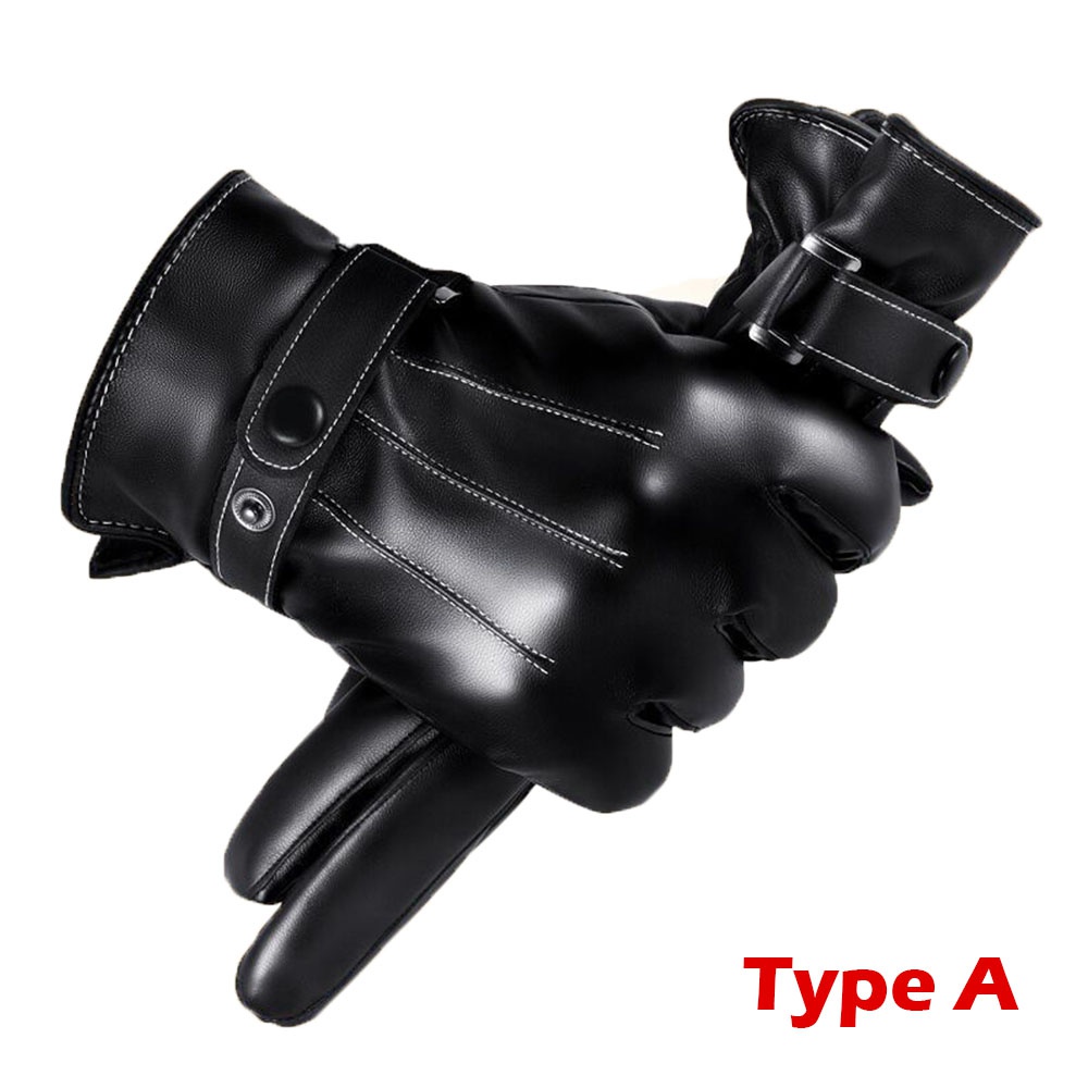 1Pair Winter Gloves Warm Drivi - Leather Driving Glove 评论和价格