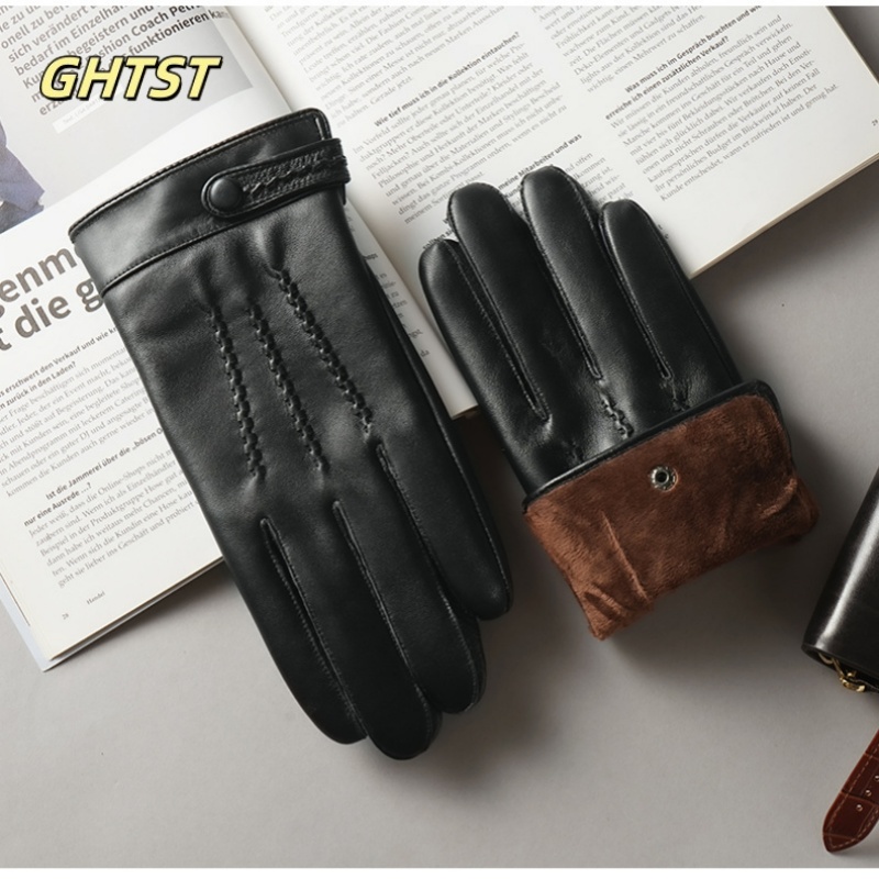 2025 New Men Winter Genuine Le - Leather Driving Glove 评论和价格