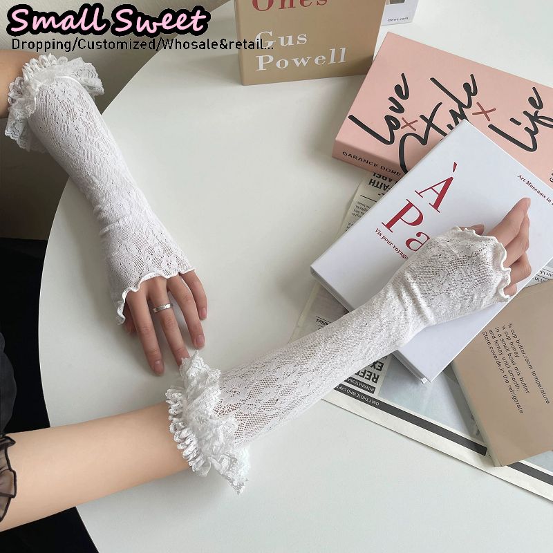 Women's Harajuku White Arm Sle - Fingerless Glove Knit 评论和价格