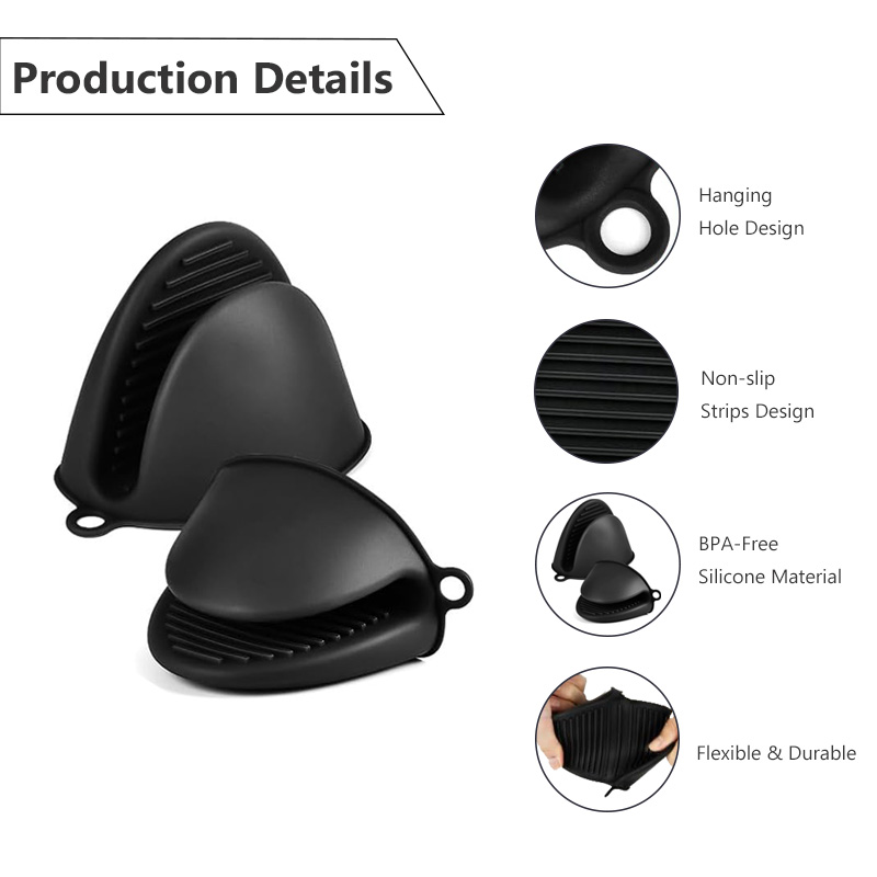 2 Pack Silicone Oven Mitts Pot - Oven Mitt Silicone 评论和价格