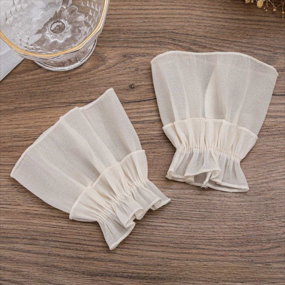 Ruched Pleated Detachable Cuff - Fingerless Glove Knit 评论和价格