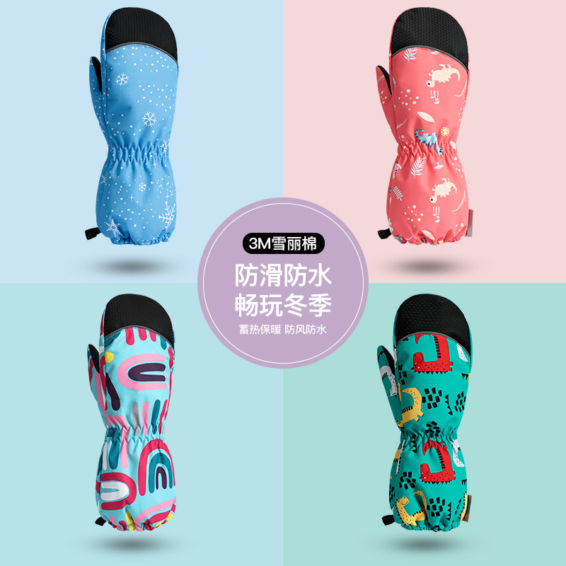 Kids Ski Gloves Winter Warm Wa - Ski Glove Waterproof 评论和价格