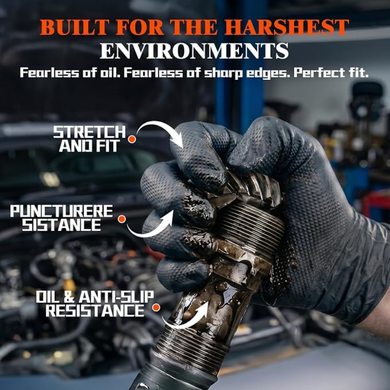 8 Mil Heavy Duty Industrial Or - Rubber Glove Cleaning 评论和价格