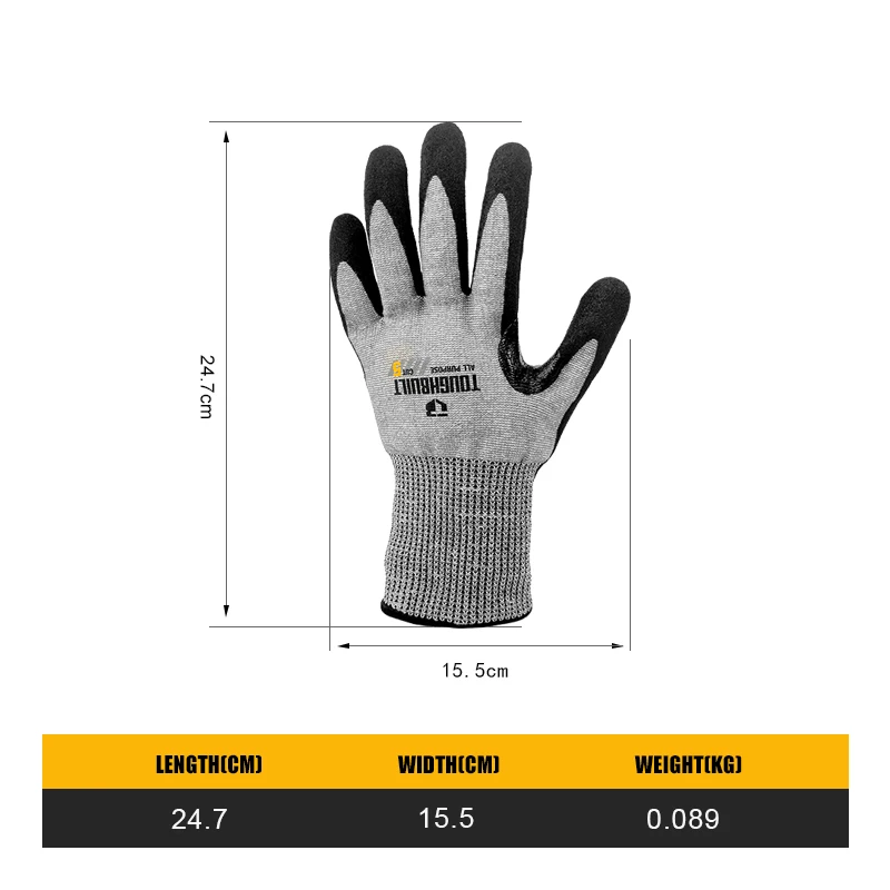TOUGHBUILT TB-P2-112-5-L Nitri - Nitrile Mechanic Glove 评论和价格