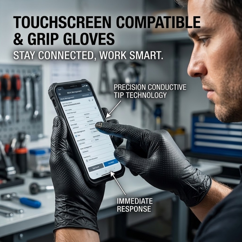 Heavy Duty Black Industrial Ni - Nitrile Mechanic Glove 评论和价格