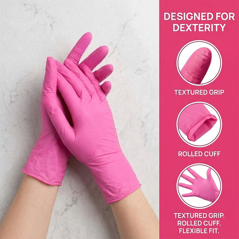 10-100PCS Pink Nitrile Disposa - Nitrile Mechanic Glove 评论和价格