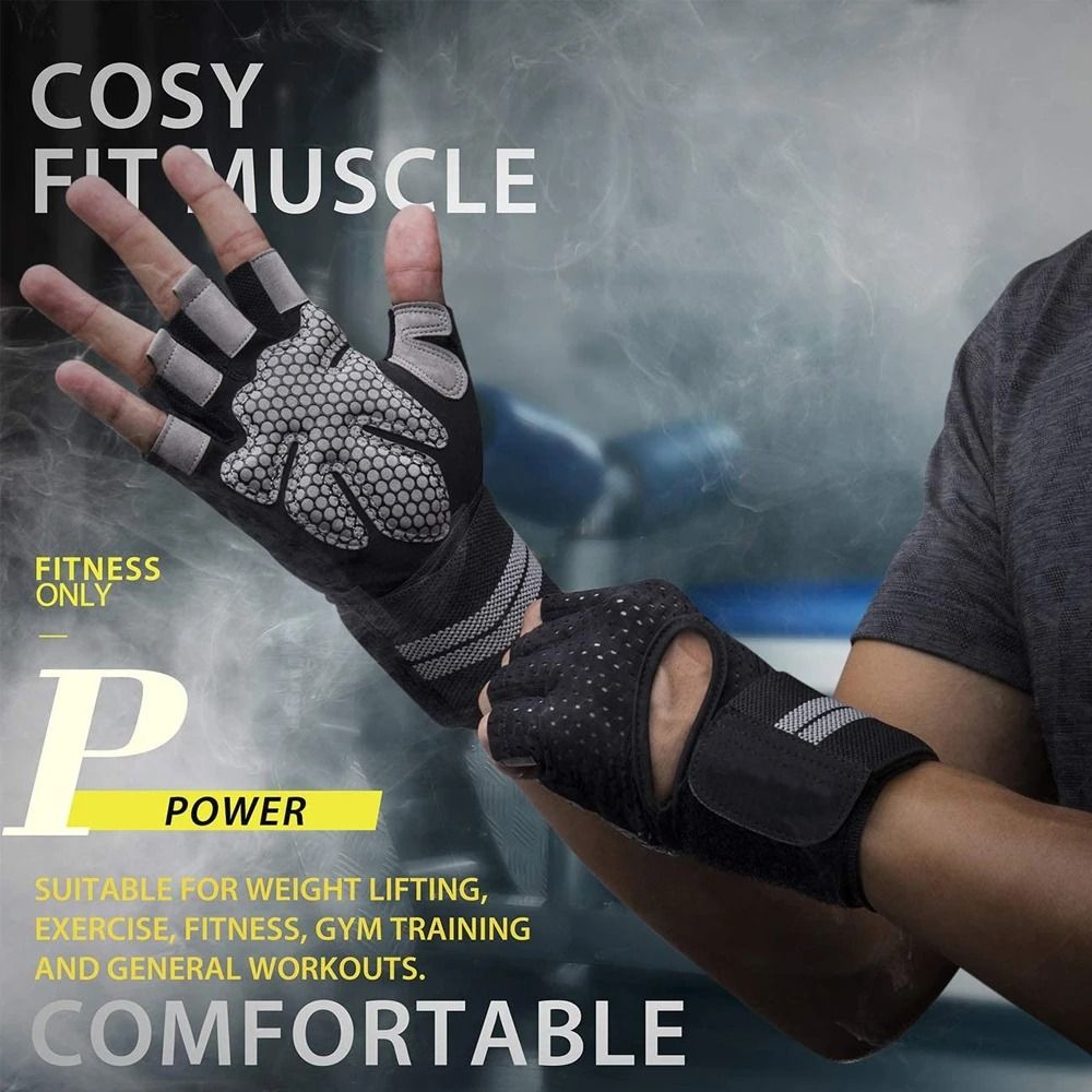 1Pair with Wrist Wrap Support  - Workout Glove Gym 评论和价格