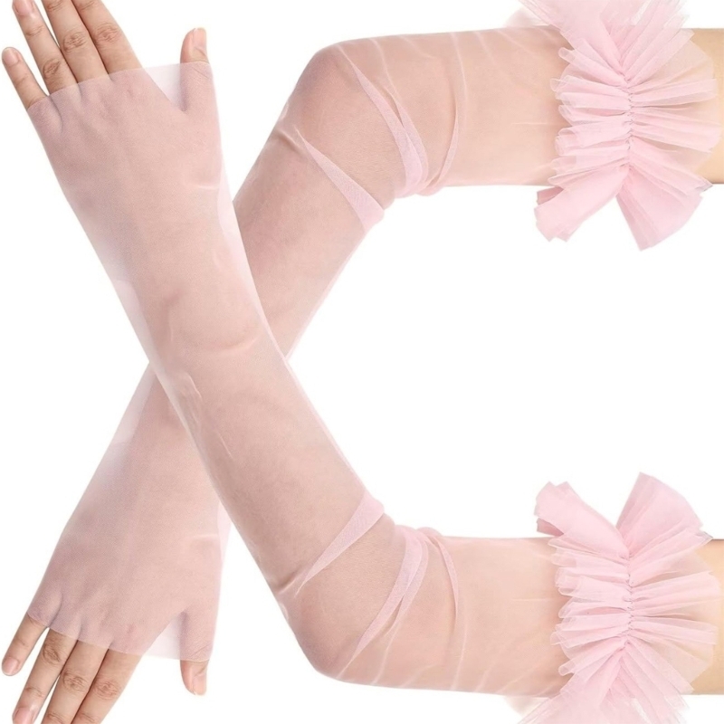 Elegant Wedding Sheer Arm Slee - Fingerless Glove Knit 评论和价格