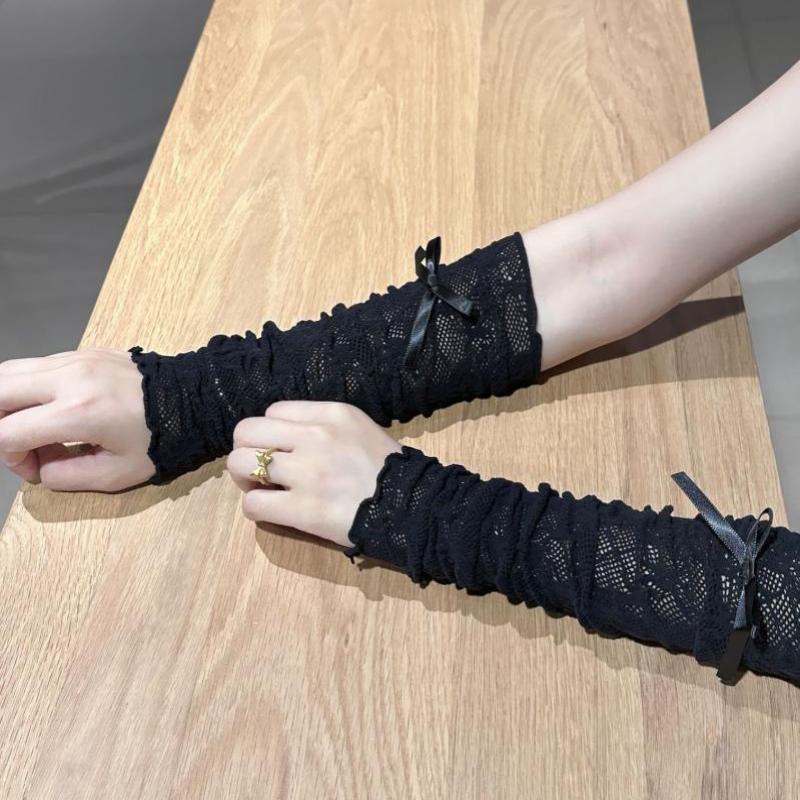 Women Gothic Mesh Fingerless G - Fingerless Glove Knit 评论和价格