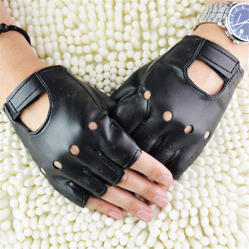 Unisex Half-Finger Gloves Thea - Leather Driving Glove 评论和价格