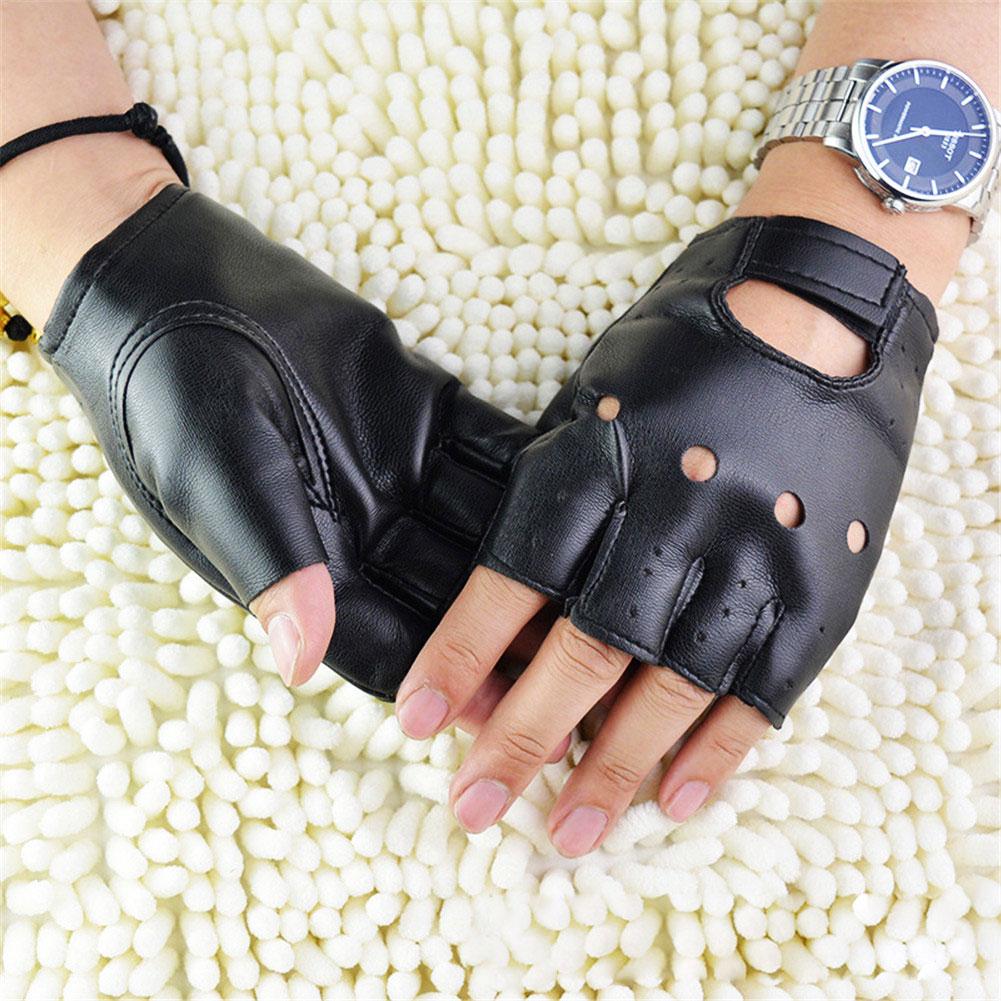 Unisex Half-Finger Gloves Thea - Leather Driving Glove 评论和价格