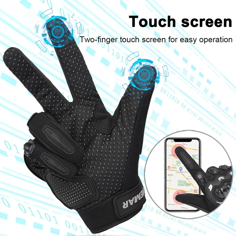 Touch Full-Finger Motorcycle R - Motorcycle Glove Knuckle 评论和价格