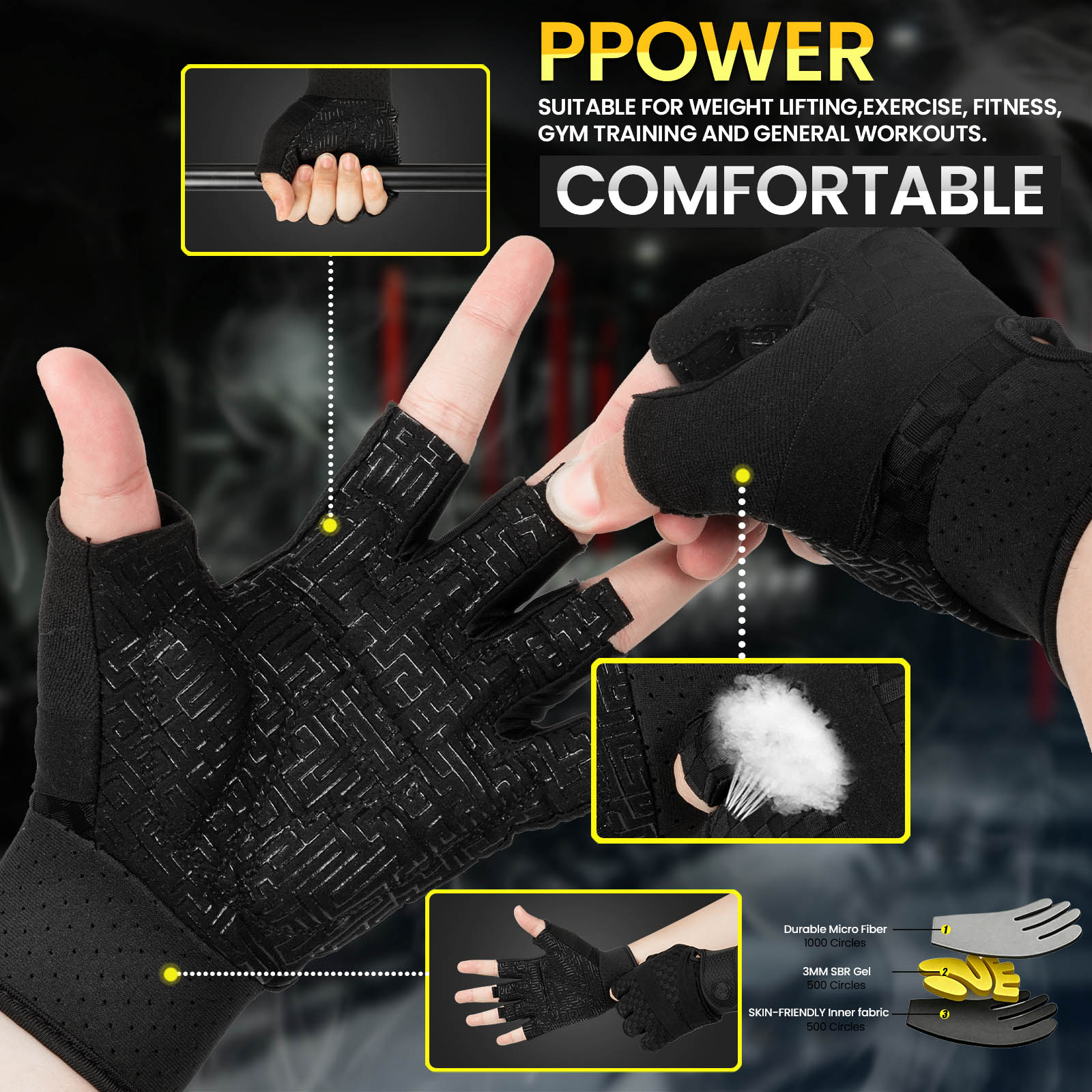 Gym Gloves for Men Sports Mult - Workout Glove Gym 评论和价格