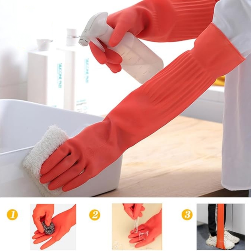 45CM Extra-Long Rubber Cleanin - Dish Glove Rubber 评论和价格