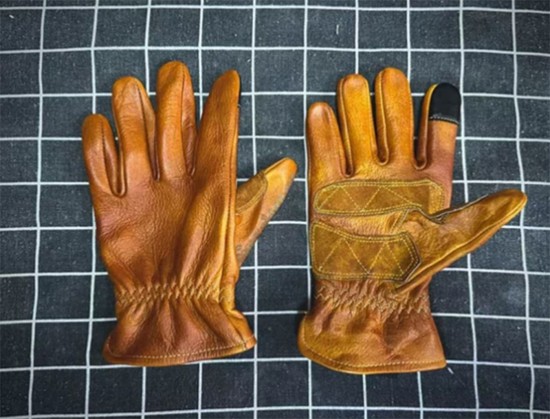 Handmade Genuine Leather Retro - Motorcycle Glove Knuckle 评论和价格