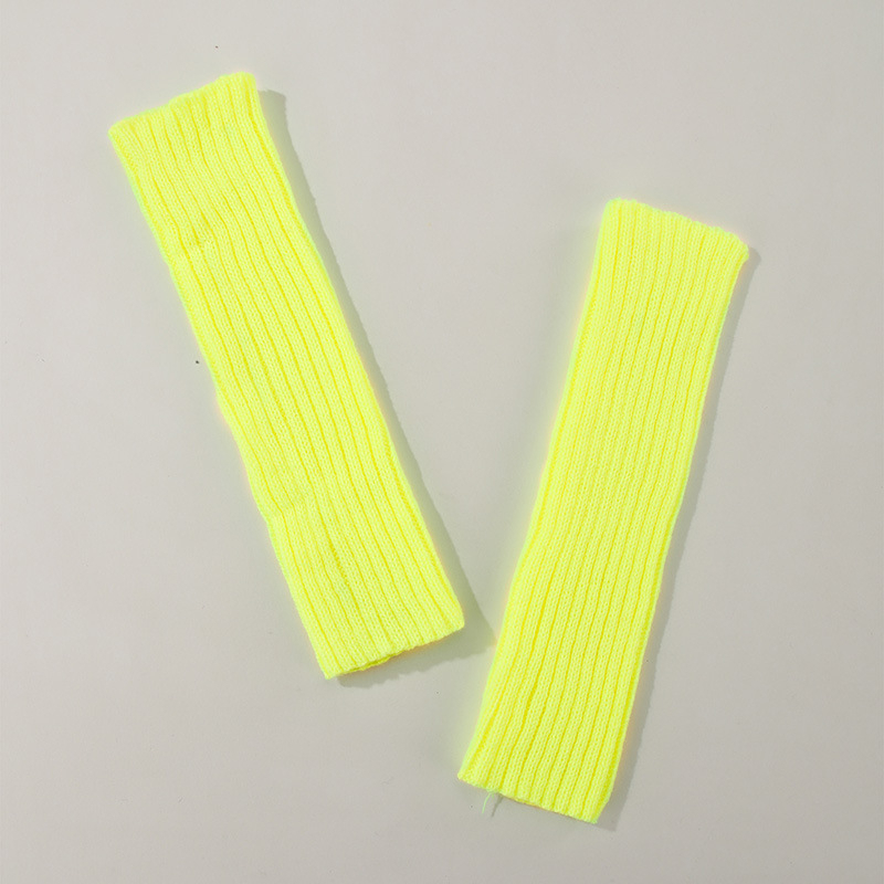 Girls Colorful Warm Knitted Ar - Fingerless Glove Knit 评论和价格