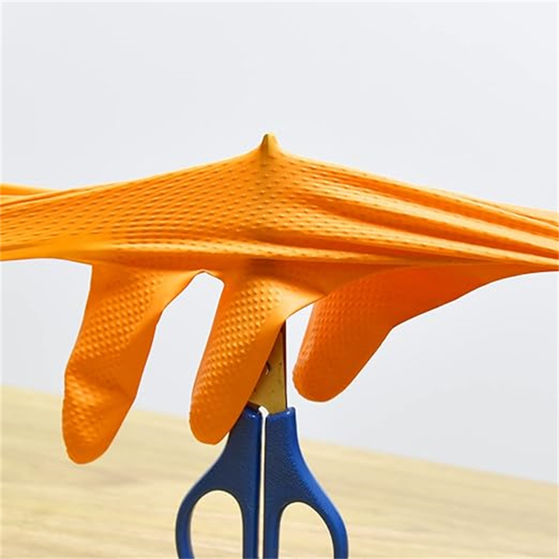 Heavy Duty Orange Nitrile Glov - Nitrile Mechanic Glove 评论和价格