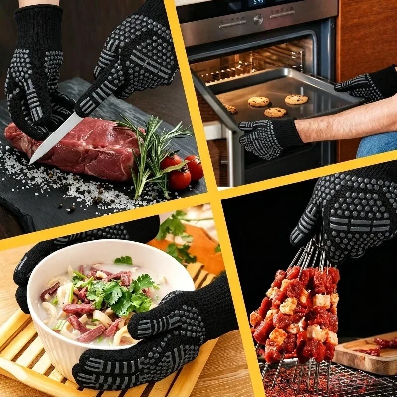 1pc/1 pair of Barbecue gloves  - Oven Mitt Silicone 评论和价格
