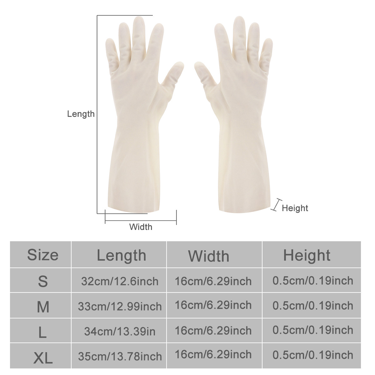 1Pair Waterproof Dishwashing G - Dish Glove Rubber 评论和价格