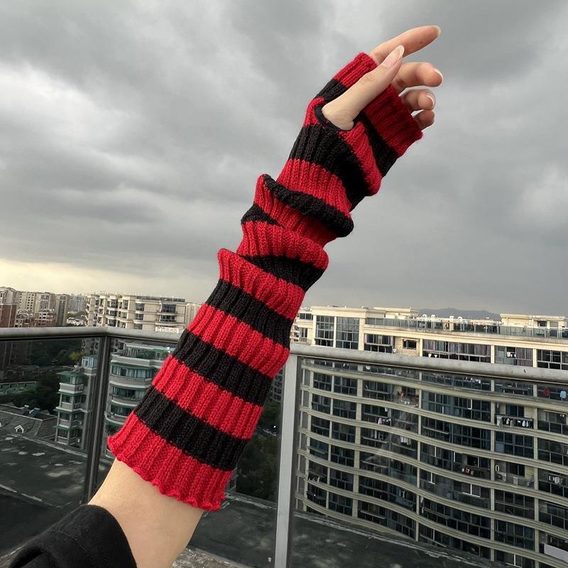 Winter Warm Long Sleeves Gothi - Fingerless Glove Knit 评论和价格