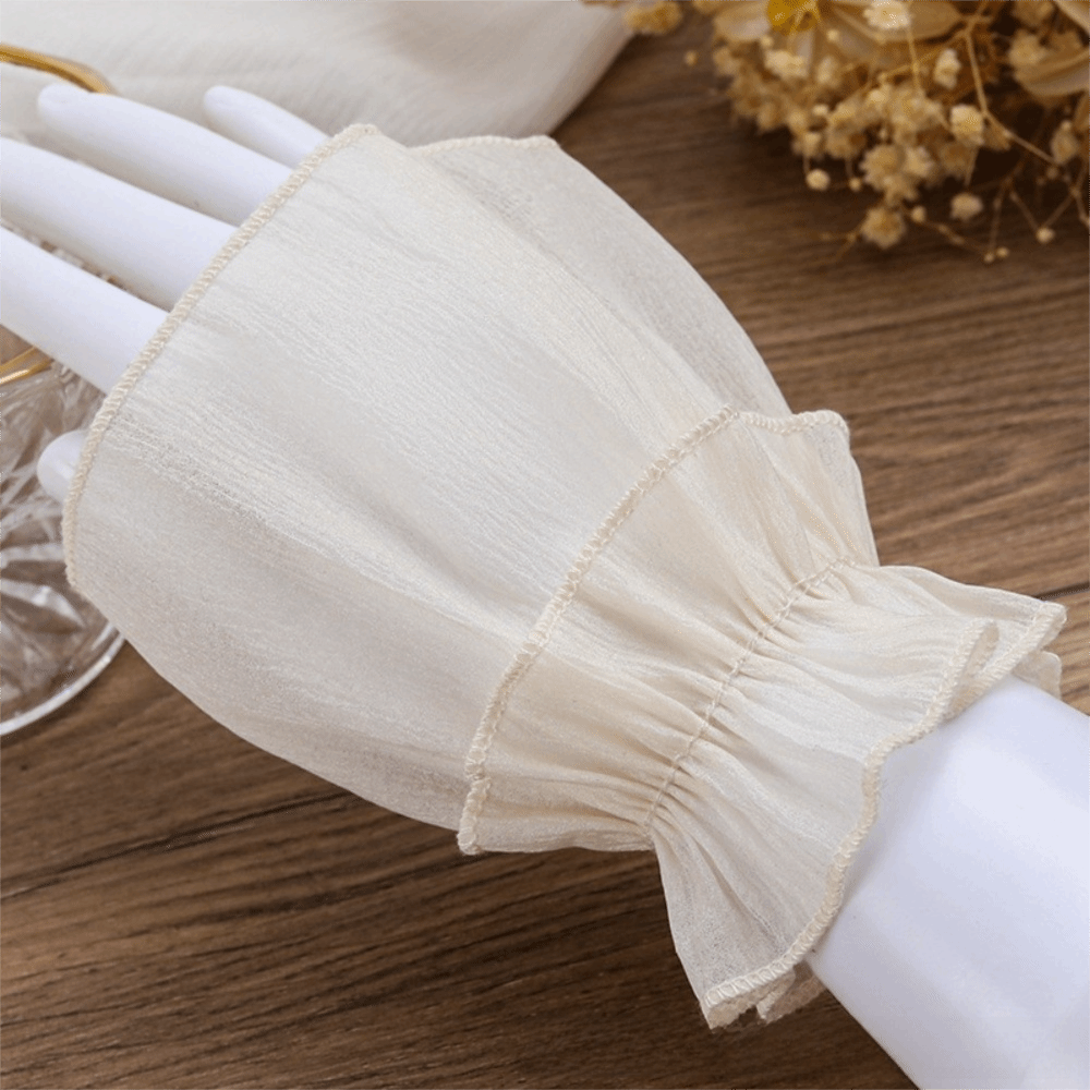 Ruched Pleated Detachable Cuff - Fingerless Glove Knit 评论和价格