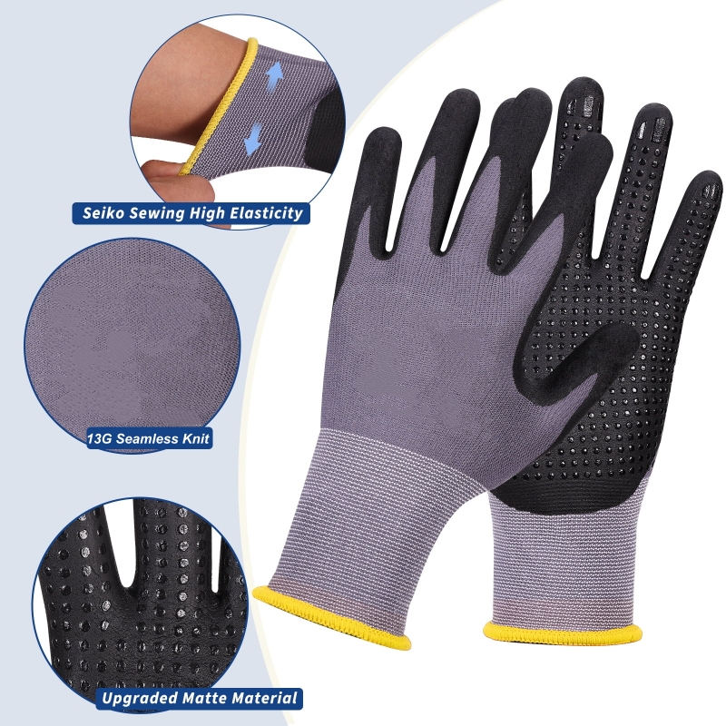 Micro-Foam Nitrile Coated Safe - Nitrile Mechanic Glove 评论和价格
