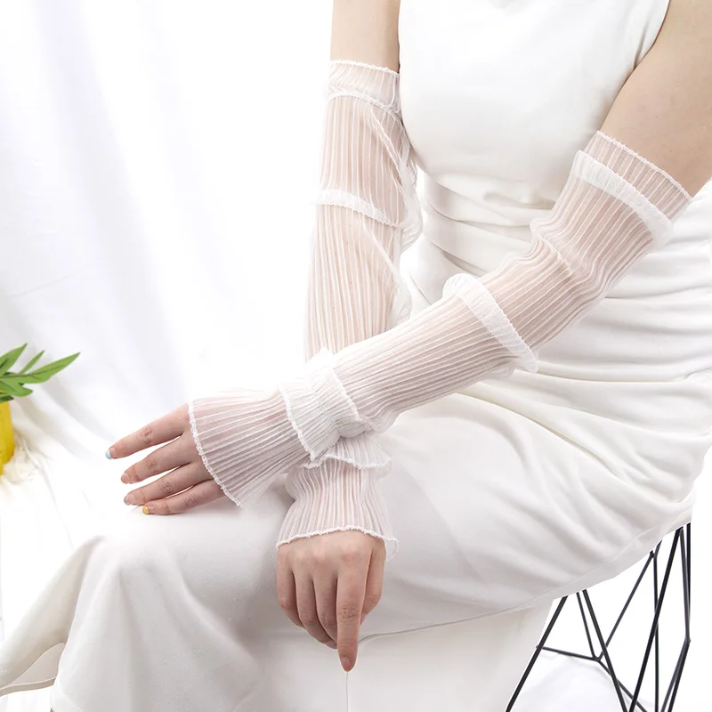 Summer Long Fingerless Gloves  - Fingerless Glove Knit 评论和价格