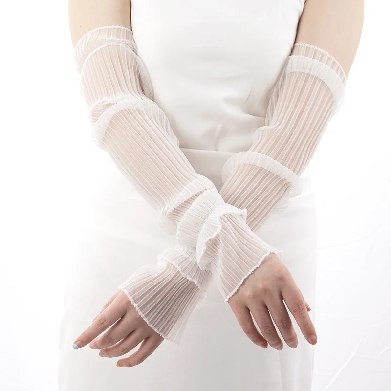 Summer Long Fingerless Gloves  - Fingerless Glove Knit 评论和价格