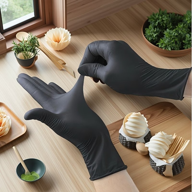 10/50/100PCS Black Disposable  - Nitrile Mechanic Glove 评论和价格