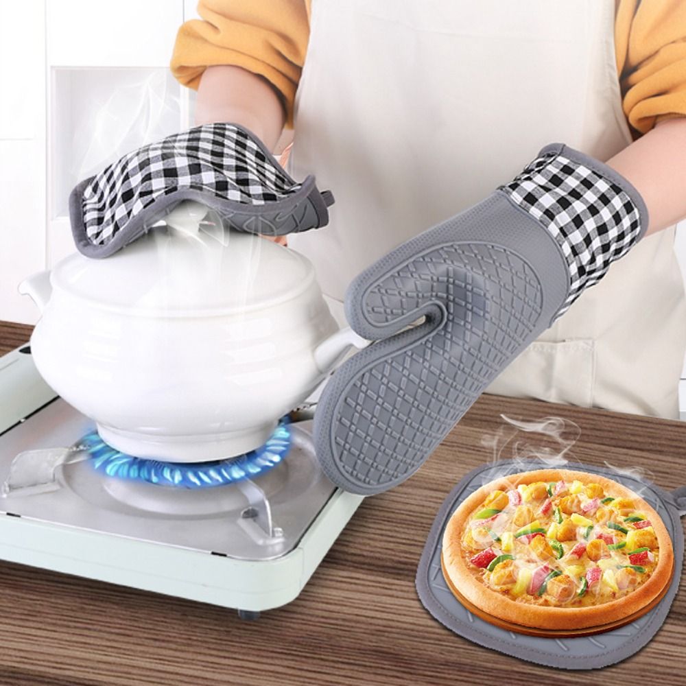 Insulated Oven Gloves Silicone - Oven Mitt Silicone 评论和价格